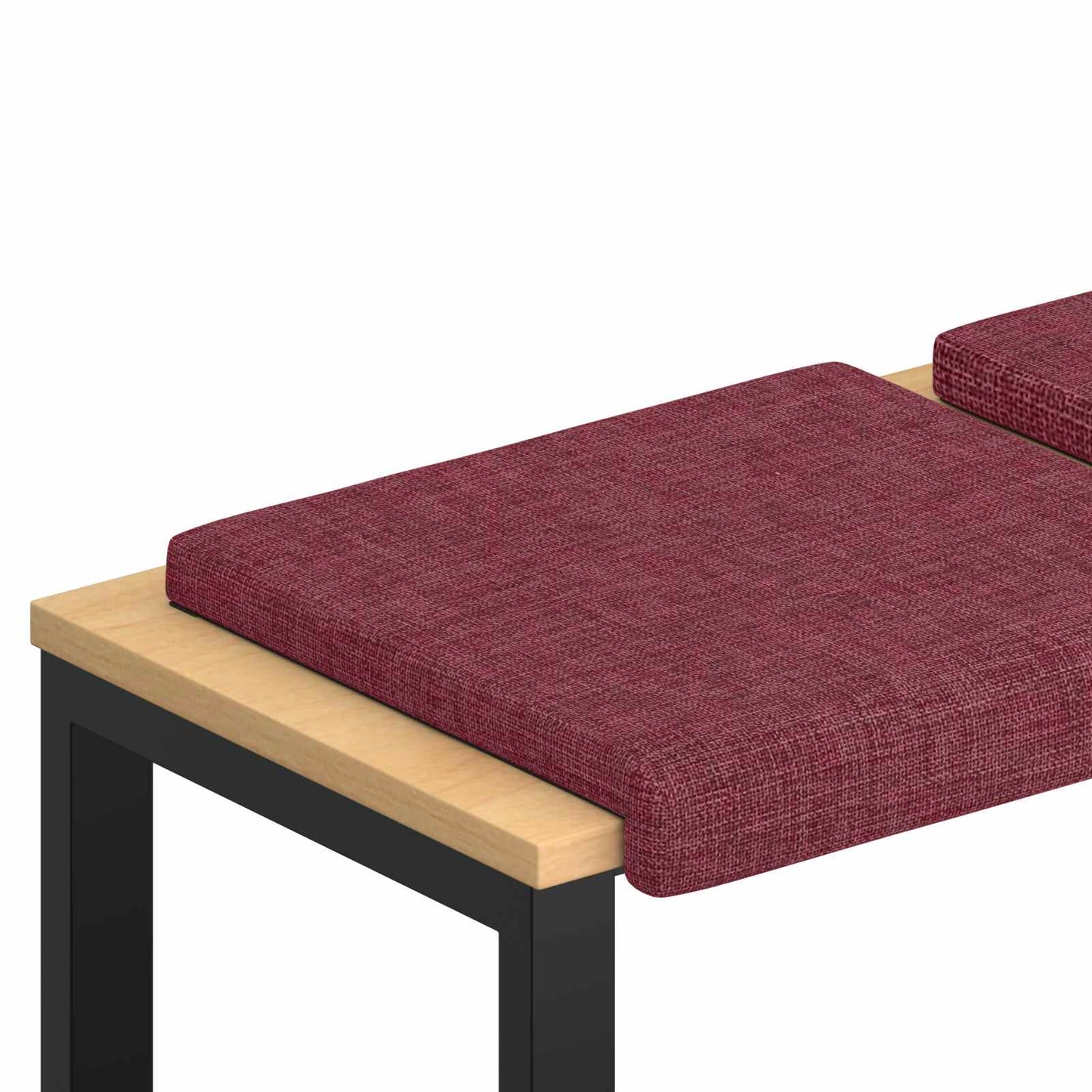 vidaXL Bench Cushion 4 pcs Fabric Wine Red Depth 35 cm