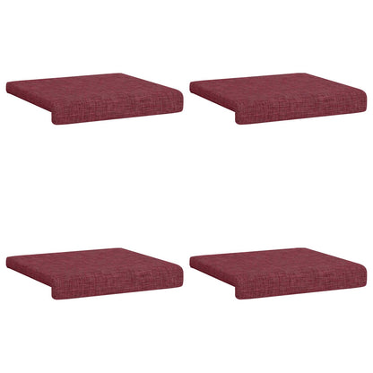 vidaXL Bench Cushion 4 pcs Fabric Wine Red Depth 35 cm
