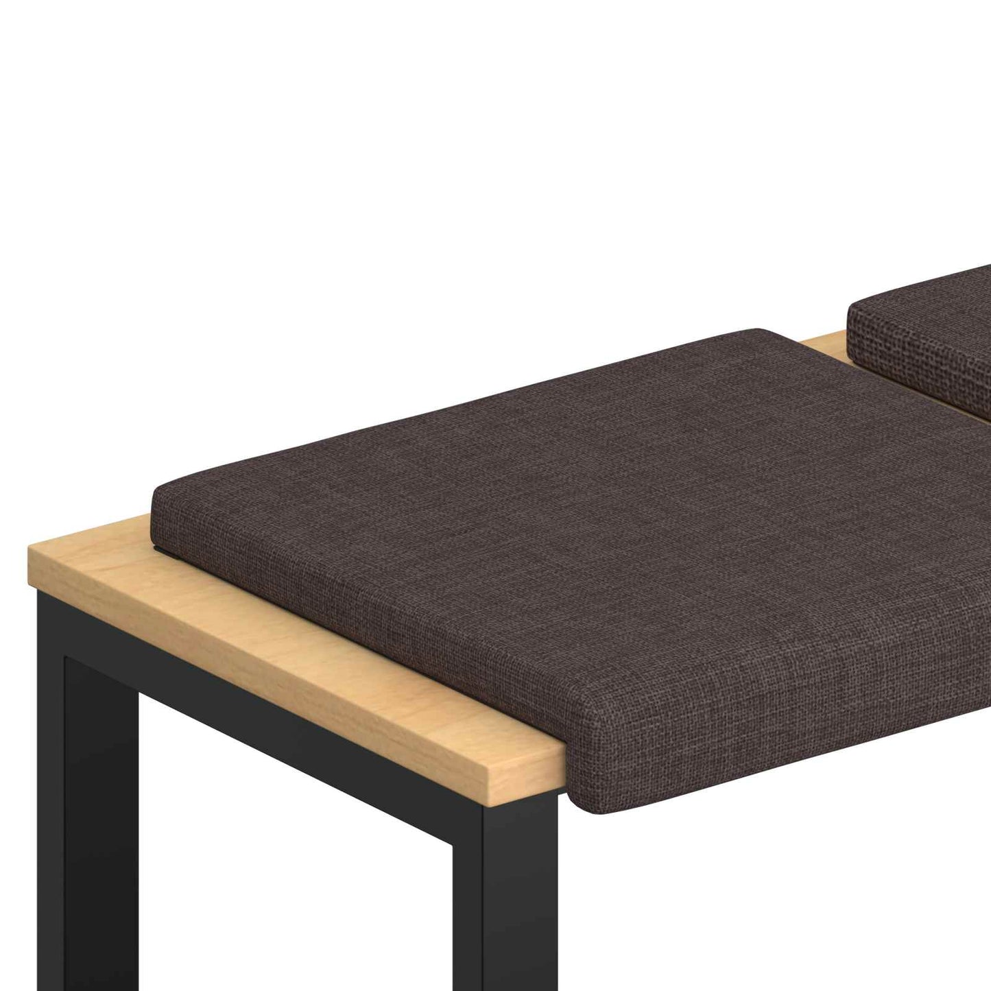 vidaXL Bench Cushion 4 pcs Fabric Dark Brown Depth 35 cm
