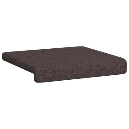 vidaXL Bench Cushion 4 pcs Fabric Dark Brown Depth 35 cm