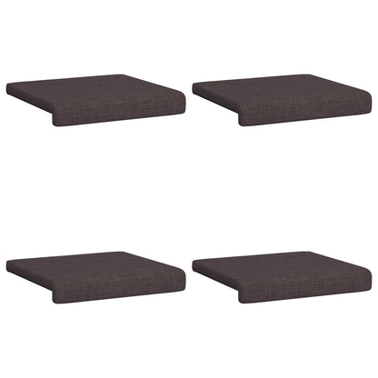 vidaXL Bench Cushion 4 pcs Fabric Dark Brown Depth 35 cm