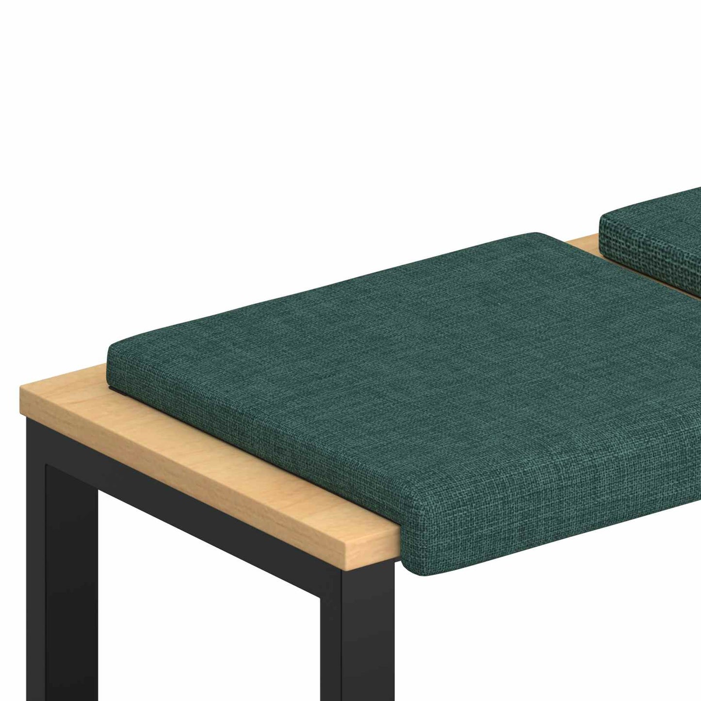 vidaXL Bench Cushion 4 pcs Fabric Dark Green Depth 35 cm