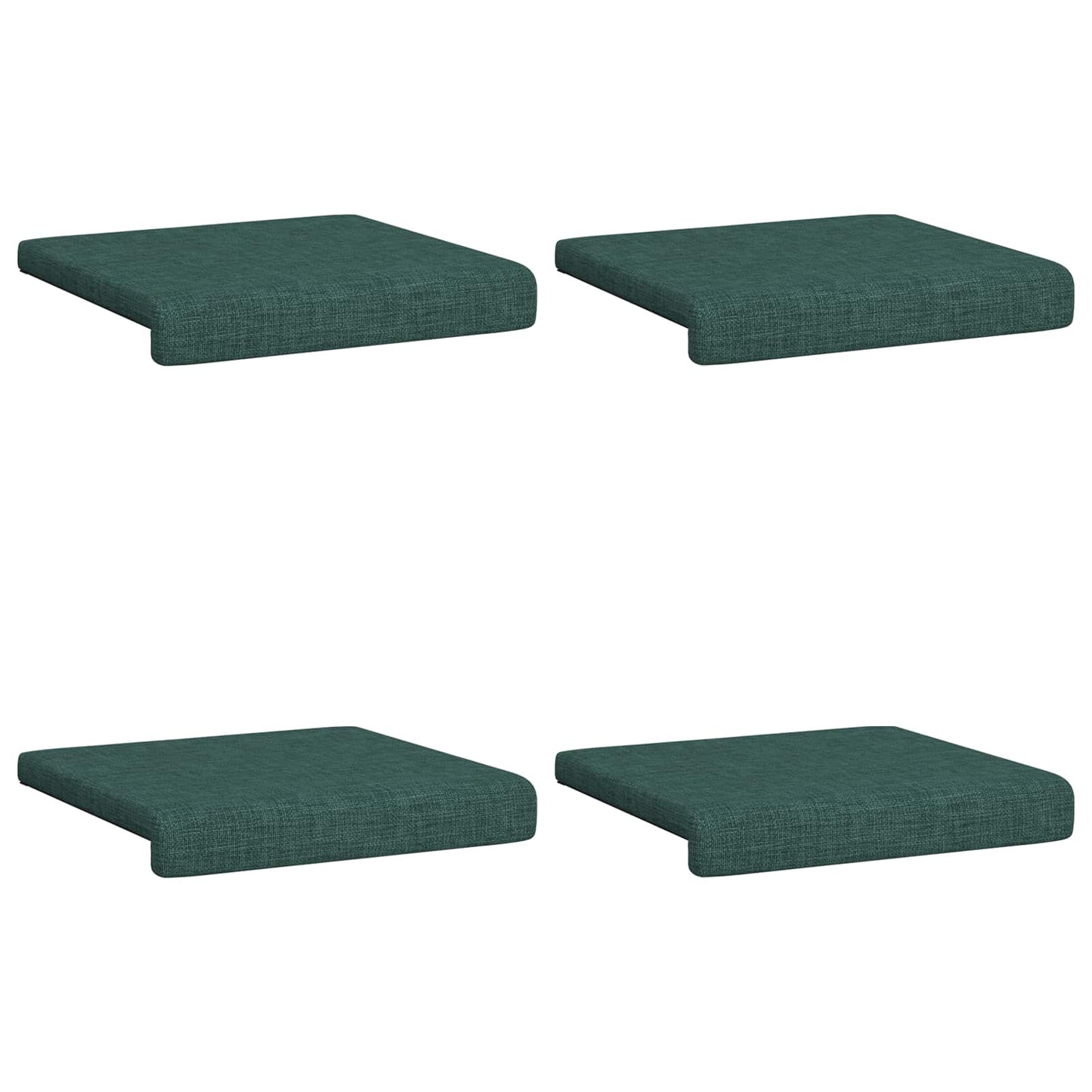 vidaXL Bench Cushion 4 pcs Fabric Dark Green Depth 35 cm