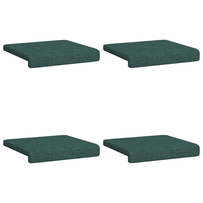 vidaXL Bench Cushion 4 pcs Fabric Dark Green Depth 35 cm