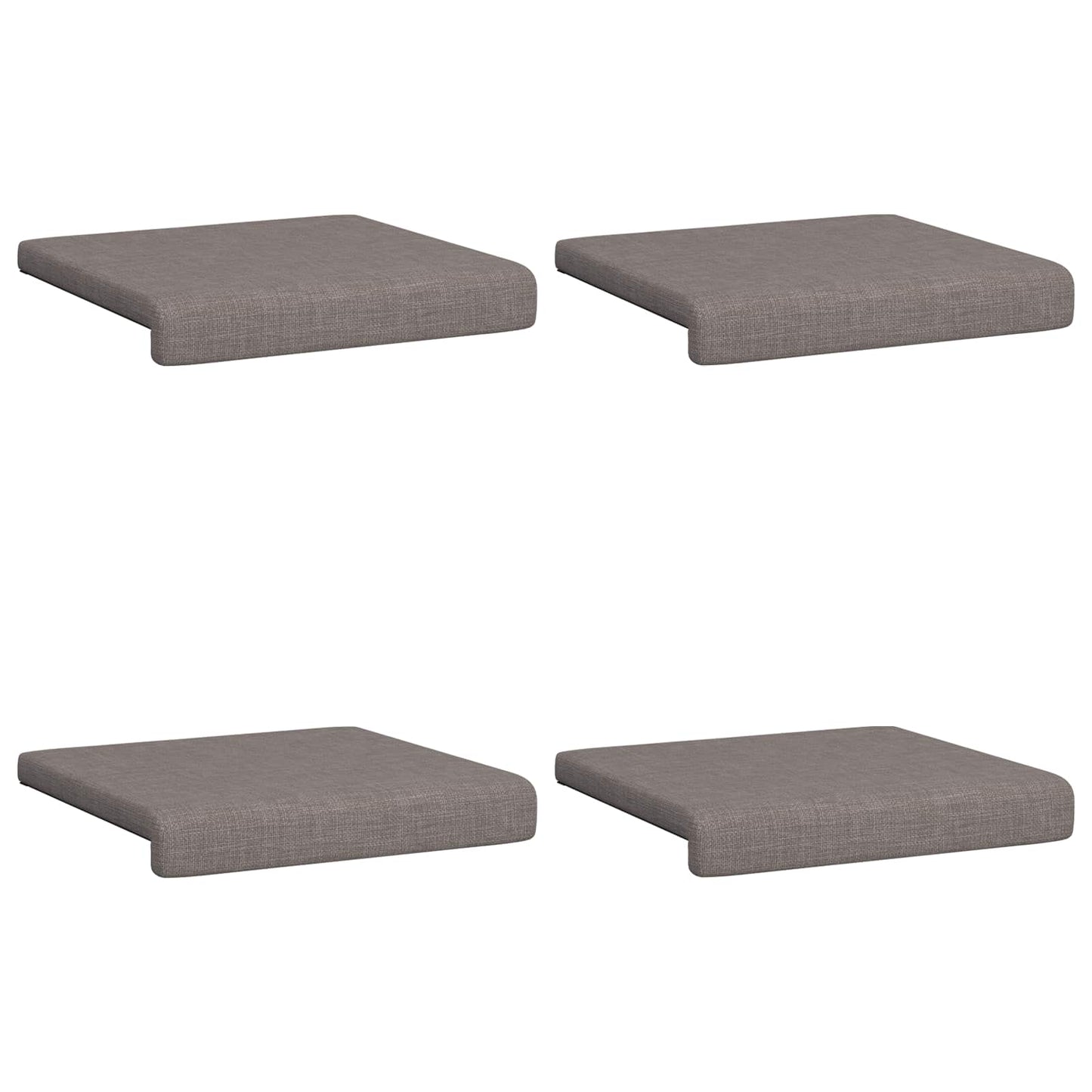 vidaXL Bench Cushion 4 pcs Fabric Taupe Depth 35 cm