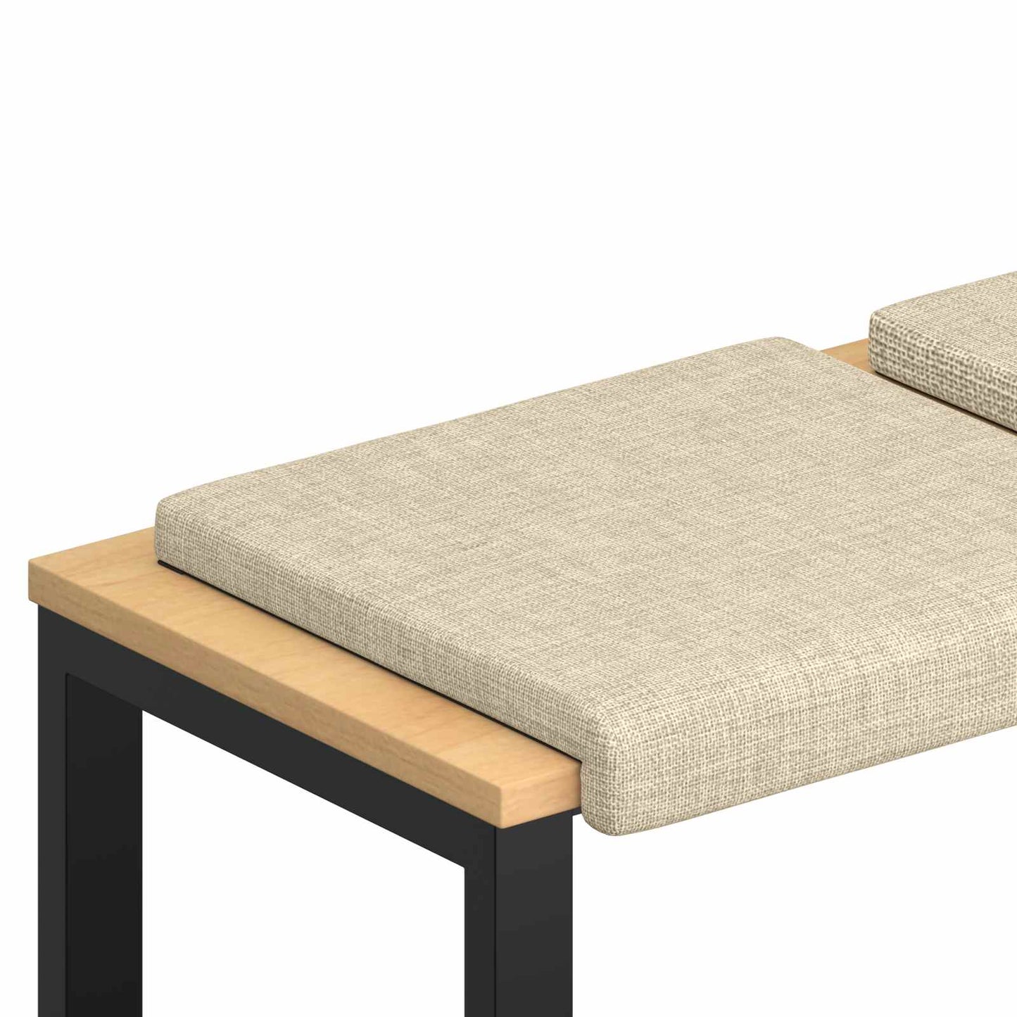 vidaXL Bench Cushion 4 pcs Fabric Cream Depth 35 cm