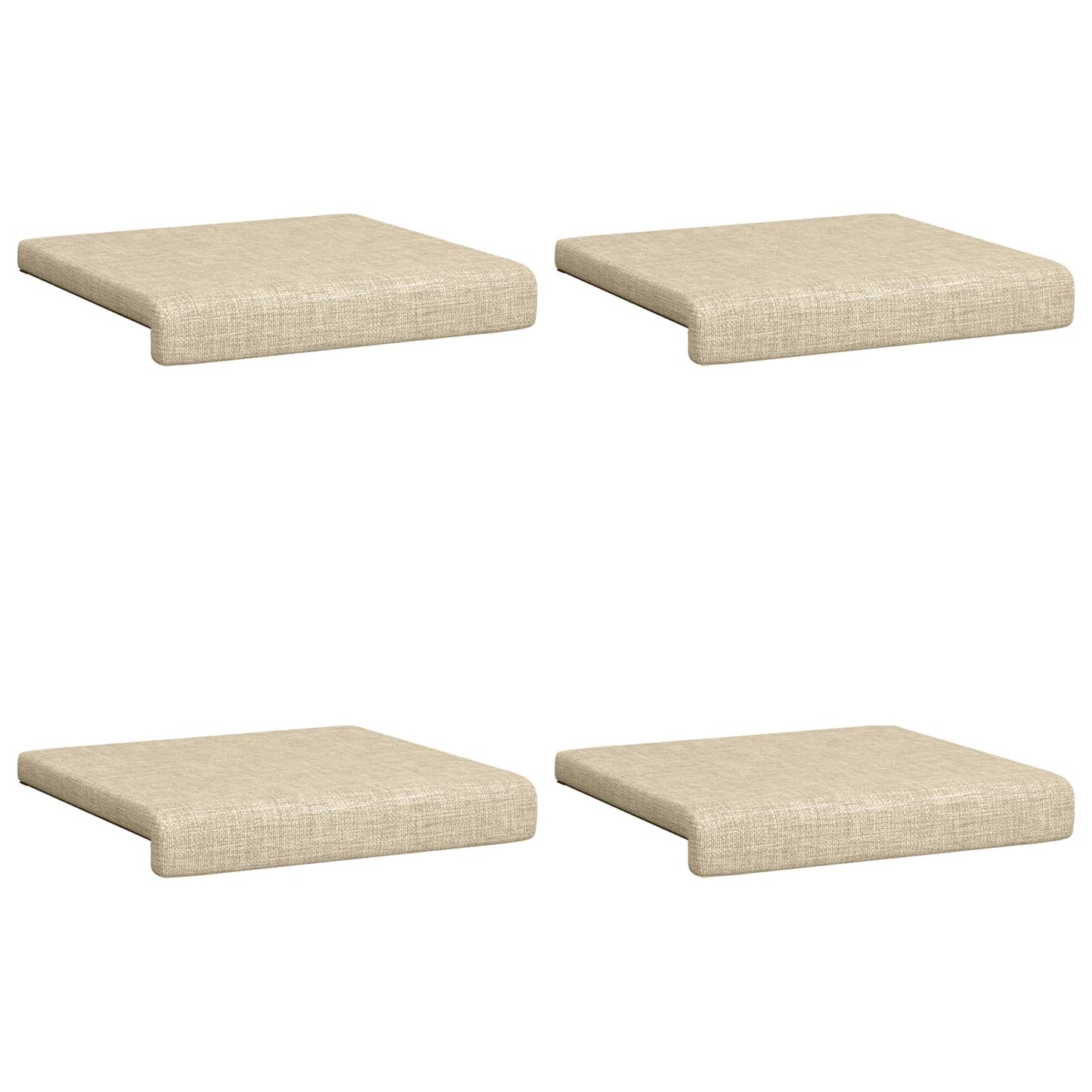 vidaXL Bench Cushion 4 pcs Fabric Cream Depth 35 cm