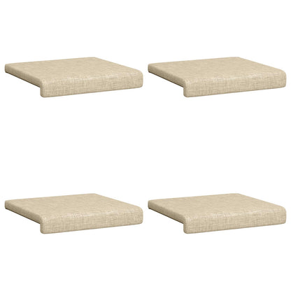 vidaXL Bench Cushion 4 pcs Fabric Cream Depth 35 cm