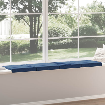 vidaXL Bench Cushion 4 pcs Fabric Blue Depth 35 cm