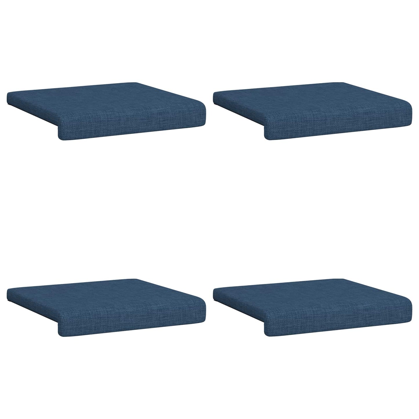 vidaXL Bench Cushion 4 pcs Fabric Blue Depth 35 cm