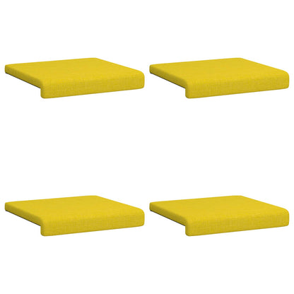 vidaXL Bench Cushion 4 pcs Fabric Light Yellow Depth 35 cm