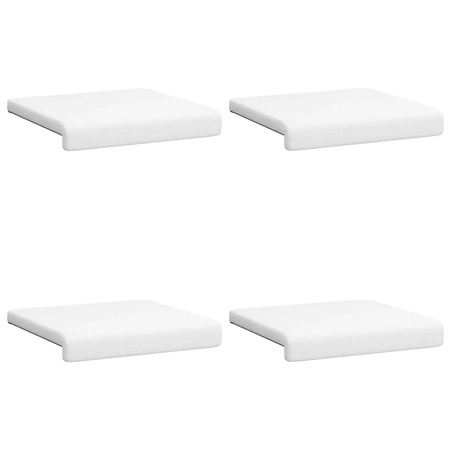 vidaXL Bench Cushion 4 pcs Fabric White Depth 35 cm