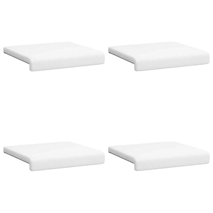 vidaXL Bench Cushion 4 pcs Fabric White Depth 35 cm