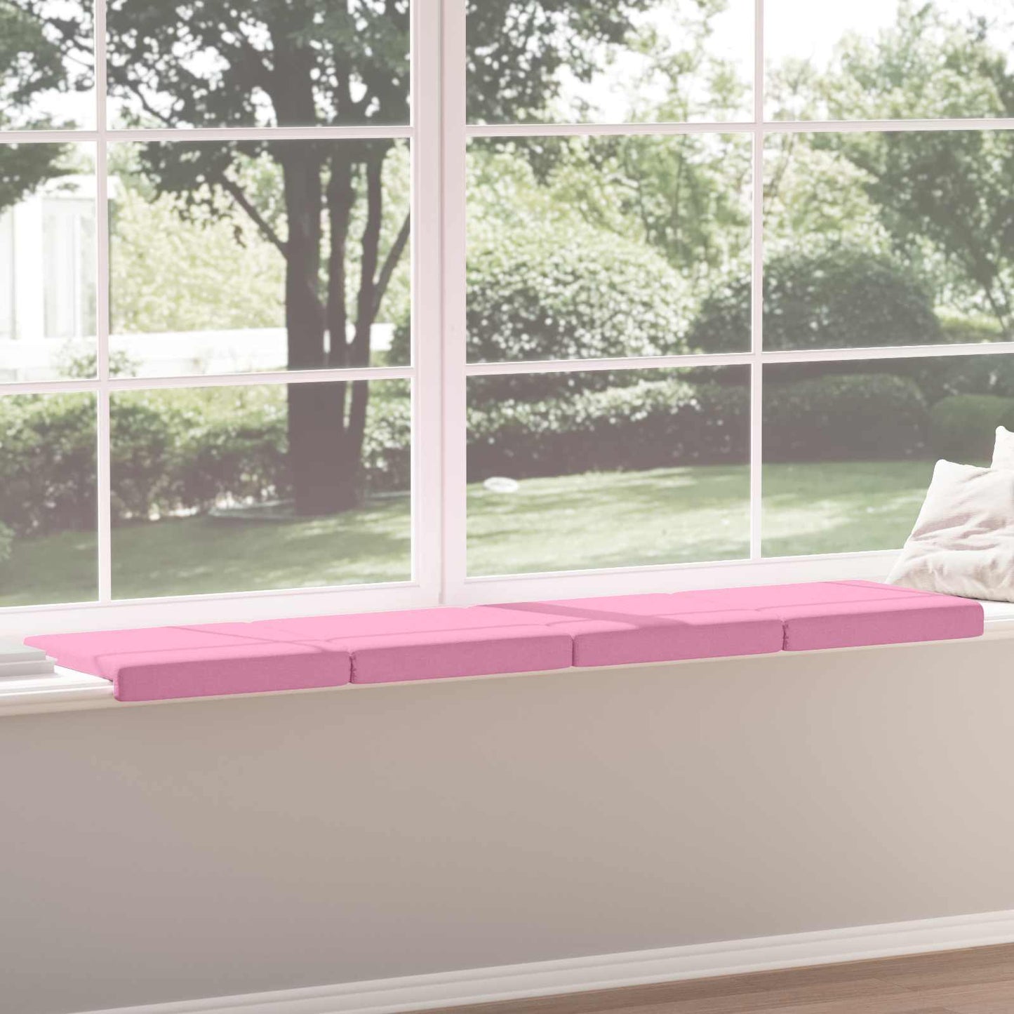 vidaXL Bench Cushion 4 pcs Fabric Pink Depth 35 cm