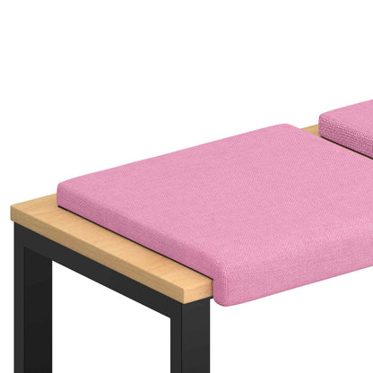 vidaXL Bench Cushion 4 pcs Fabric Pink Depth 35 cm