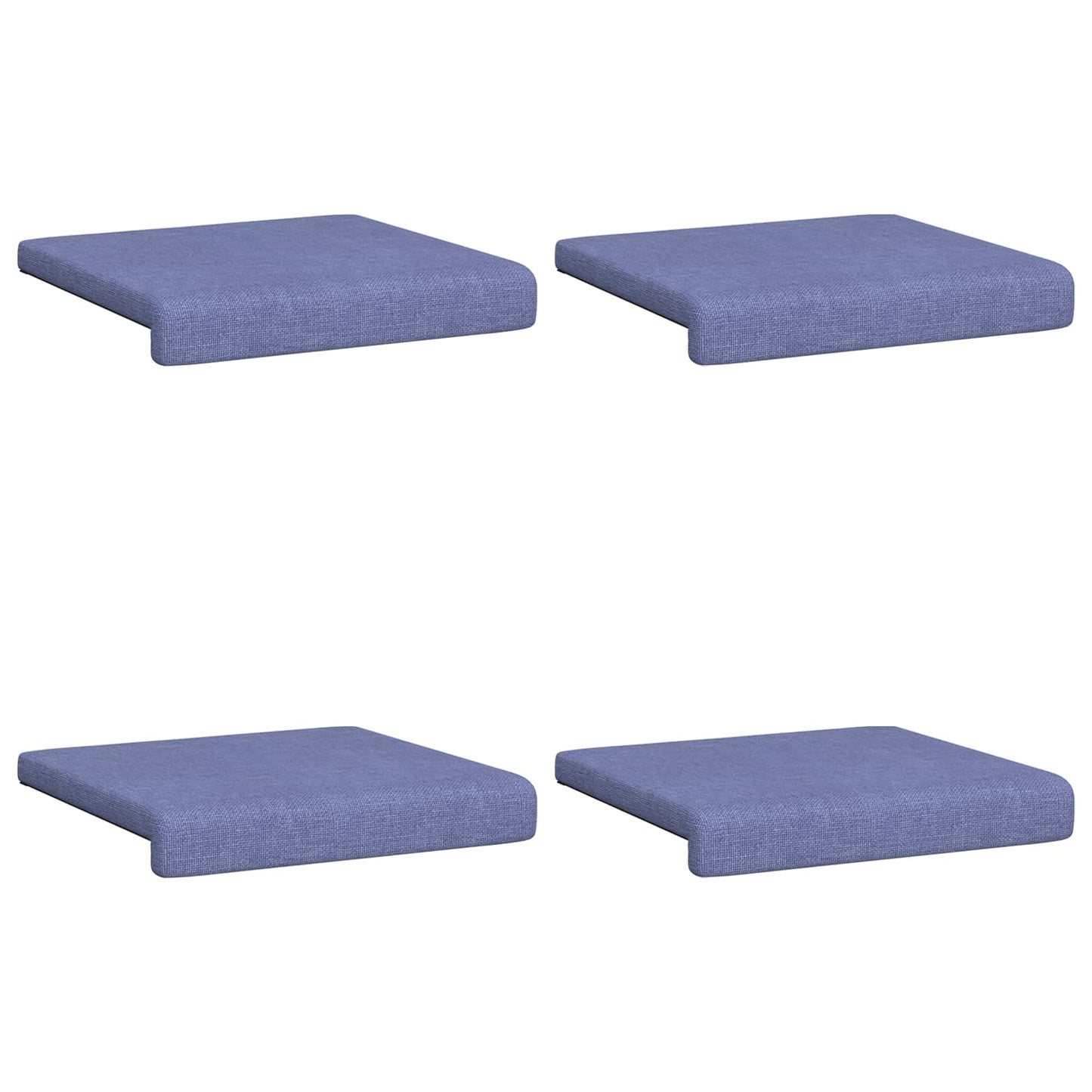 vidaXL Bench Cushion 4 pcs Fabric Jeans Blue Depth 35 cm