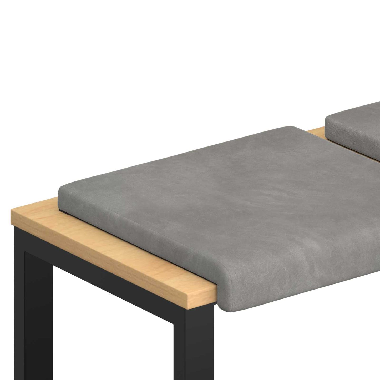 vidaXL Bench Cushion 4 pcs Velvet Light Grey Depth 35 cm