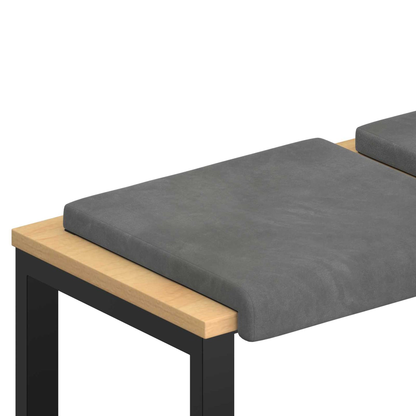 vidaXL Bench Cushion 4 pcs Velvet Dark Grey Depth 35 cm