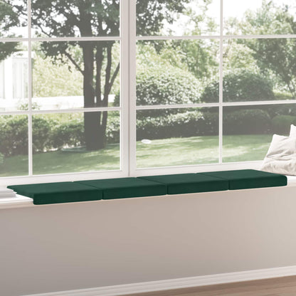 vidaXL Bench Cushion 4 pcs Velvet Dark Green Depth 35 cm