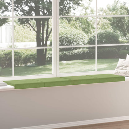 vidaXL Bench Cushion 4 pcs Velvet Light Green Depth 35 cm