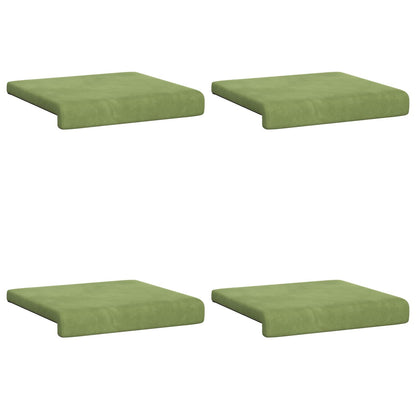 vidaXL Bench Cushion 4 pcs Velvet Light Green Depth 35 cm