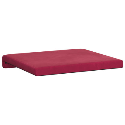 vidaXL Bench Cushion 4 pcs Velvet Wine Red Depth 35 cm