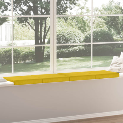 vidaXL Bench Cushion 4 pcs Velvet Yellow Depth 35 cm
