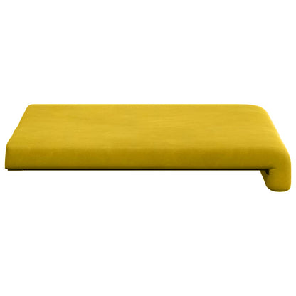 vidaXL Bench Cushion 4 pcs Velvet Yellow Depth 35 cm