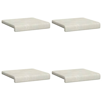 vidaXL Bench Cushion 4 pcs Velvet Cream Depth 35 cm