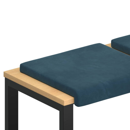 vidaXL Bench Cushion 4 pcs Velvet Blue Depth 35 cm