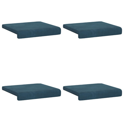 vidaXL Bench Cushion 4 pcs Velvet Blue Depth 35 cm
