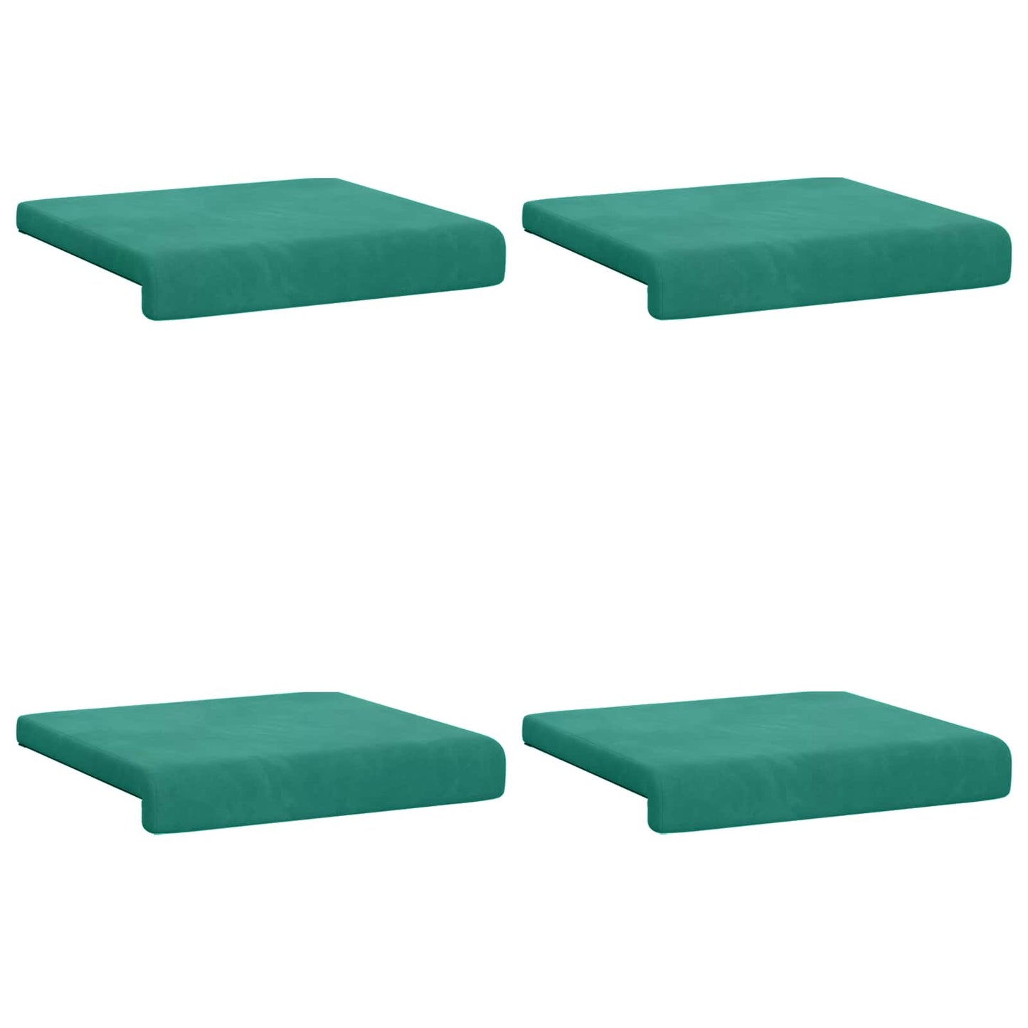 vidaXL Bench Cushion 4 pcs Velvet Turquoise Depth 35 cm