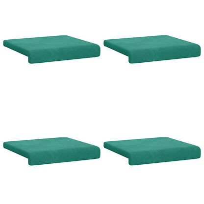 vidaXL Bench Cushion 4 pcs Velvet Turquoise Depth 35 cm