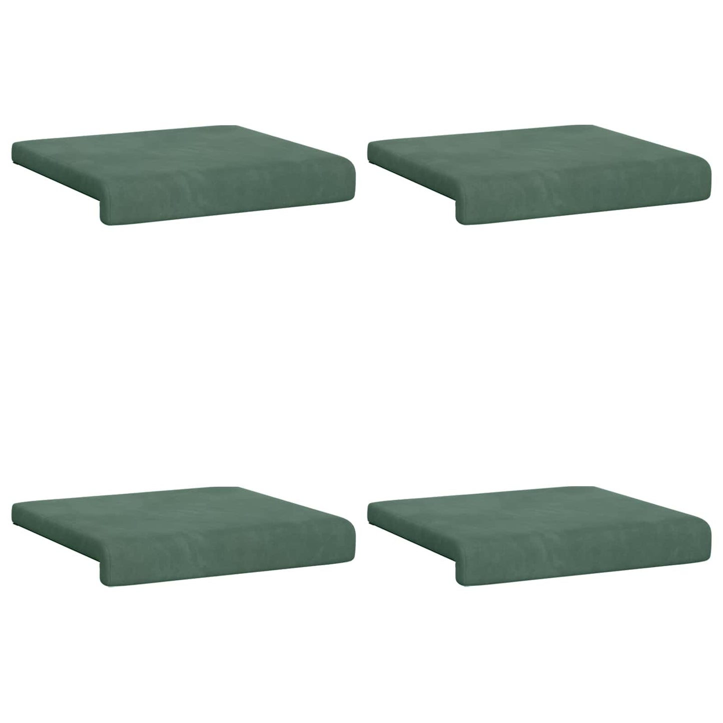 vidaXL Bench Cushion 4 pcs Velvet Sea Green Depth 35 cm