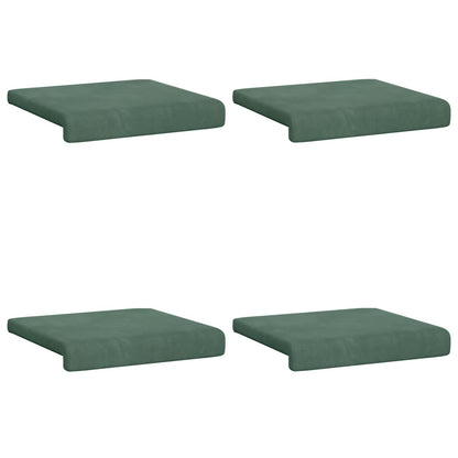 vidaXL Bench Cushion 4 pcs Velvet Sea Green Depth 35 cm
