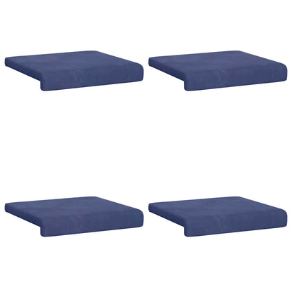 vidaXL Bench Cushion 4 pcs Velvet Police Blue Depth 35 cm