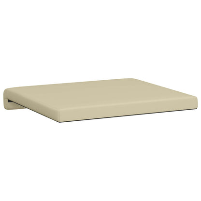 vidaXL Bench Cushion 4 pcs Faux Leather Cream Depth 35 cm