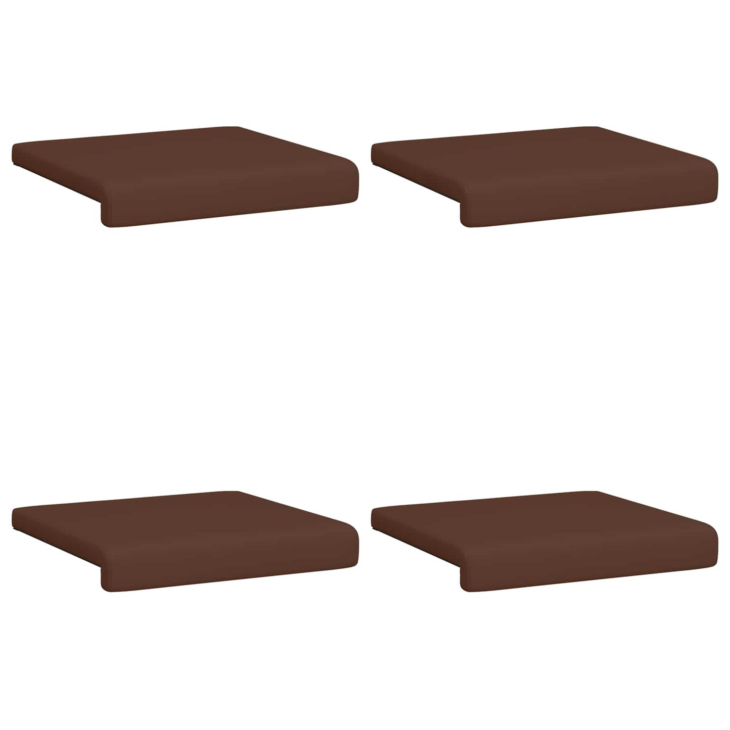 vidaXL Bench Cushion 4 pcs Faux Leather Brown Depth 35 cm