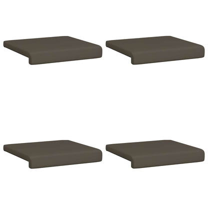 vidaXL Bench Cushion 4 pcs Faux Leather Grey Depth 35 cm