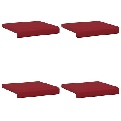 vidaXL Bench Cushion 4 pcs Faux Leather Wine Red Depth 35 cm