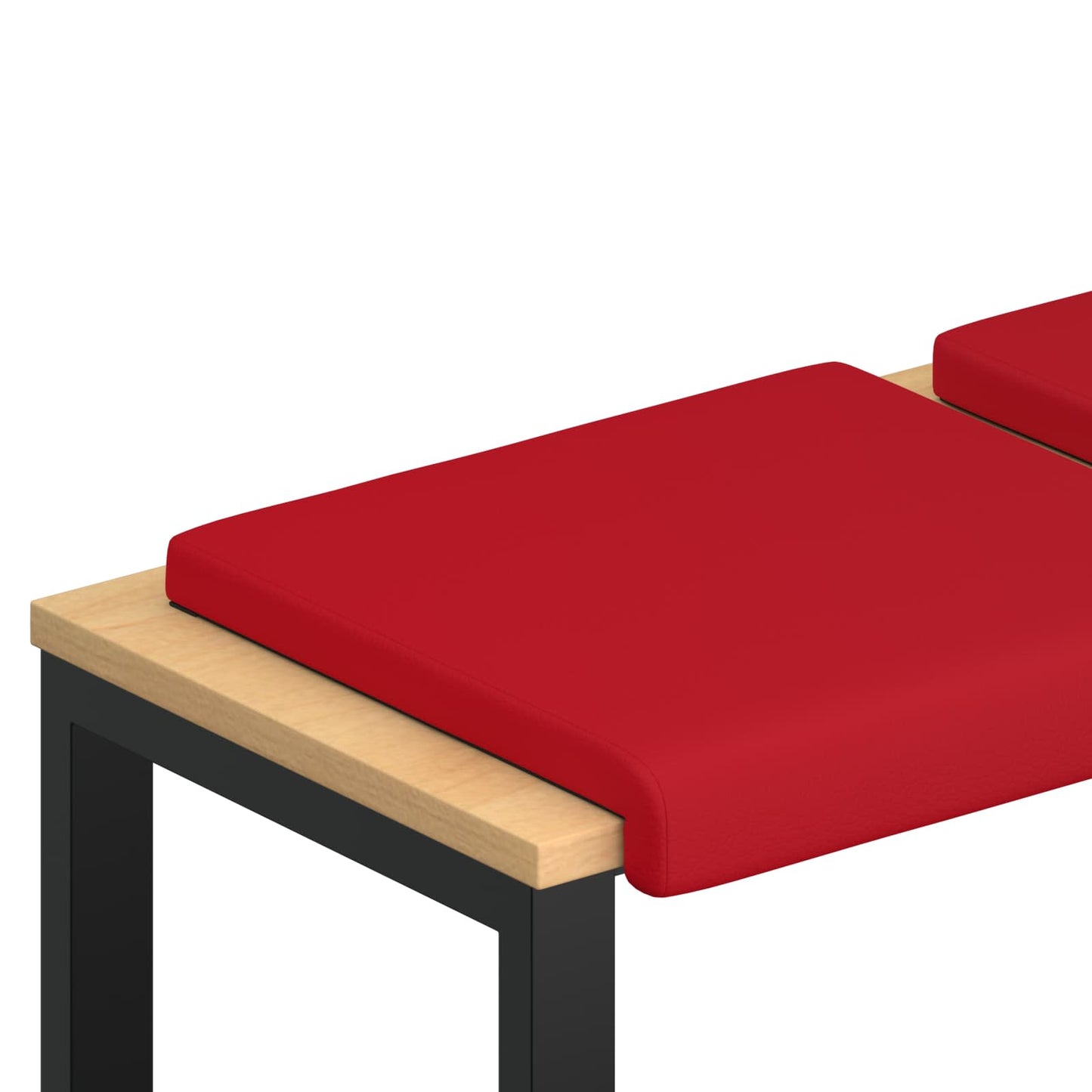 vidaXL Bench Cushion 4 pcs Faux Leather Red Depth 35 cm