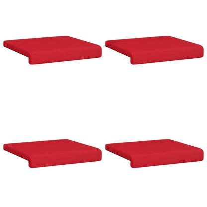 vidaXL Bench Cushion 4 pcs Faux Leather Red Depth 35 cm