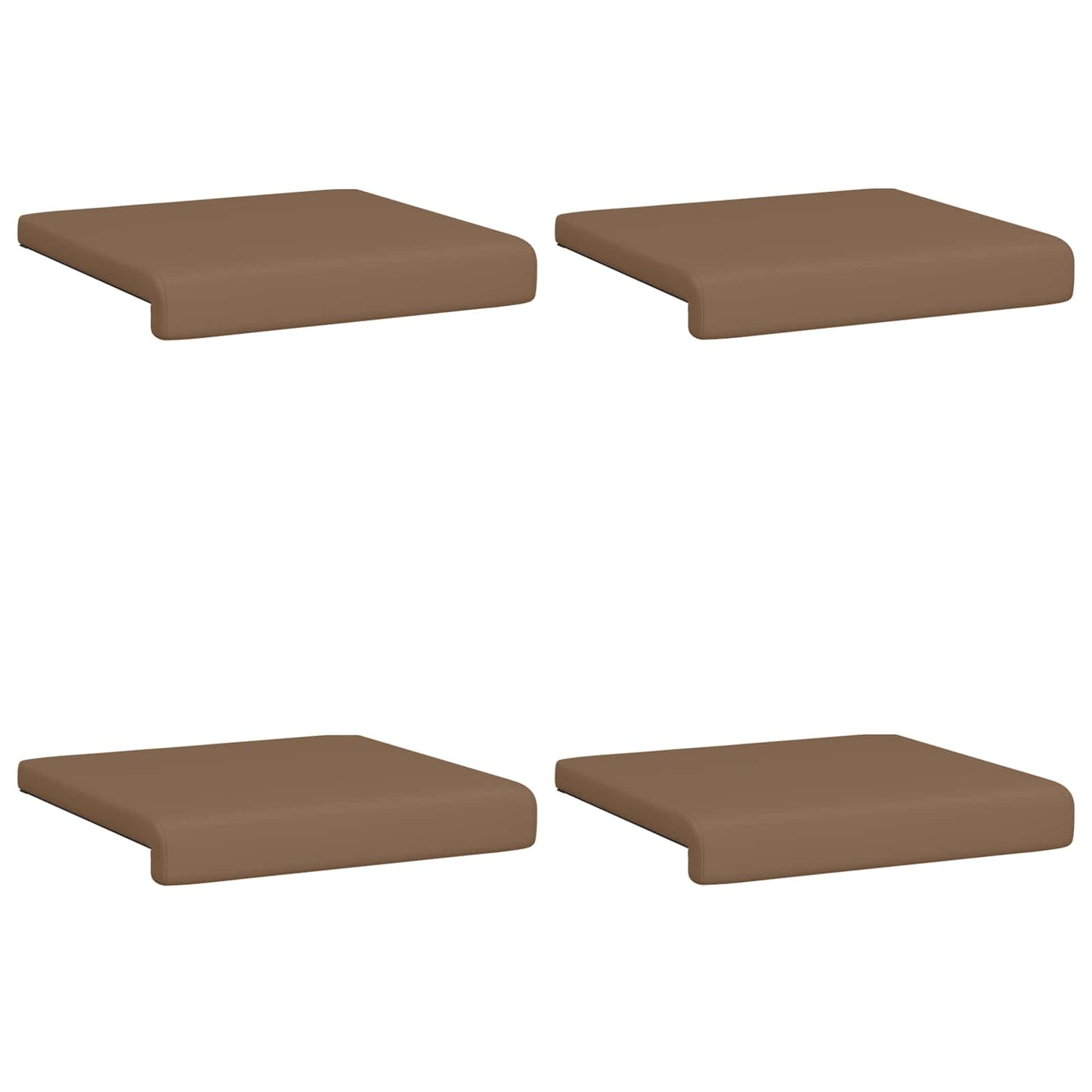 vidaXL Bench Cushion 4 pcs Faux Leather Cappuccino Depth 35 cm