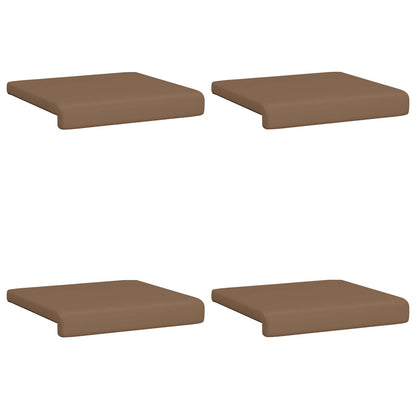 vidaXL Bench Cushion 4 pcs Faux Leather Cappuccino Depth 35 cm