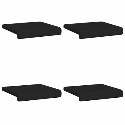vidaXL Bench Cushion 4 pcs Faux Leather Black Depth 35 cm