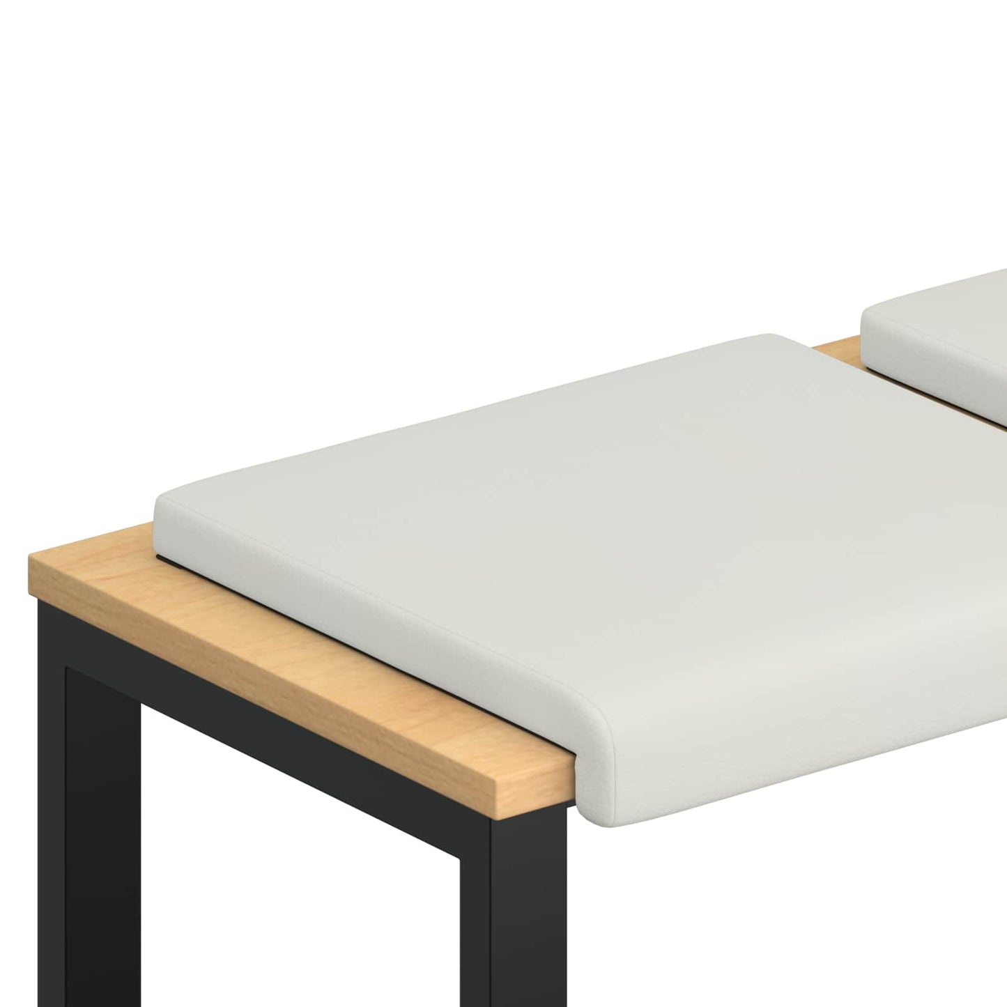 vidaXL Bench Cushion 4 pcs Faux Leather White Depth 35 cm