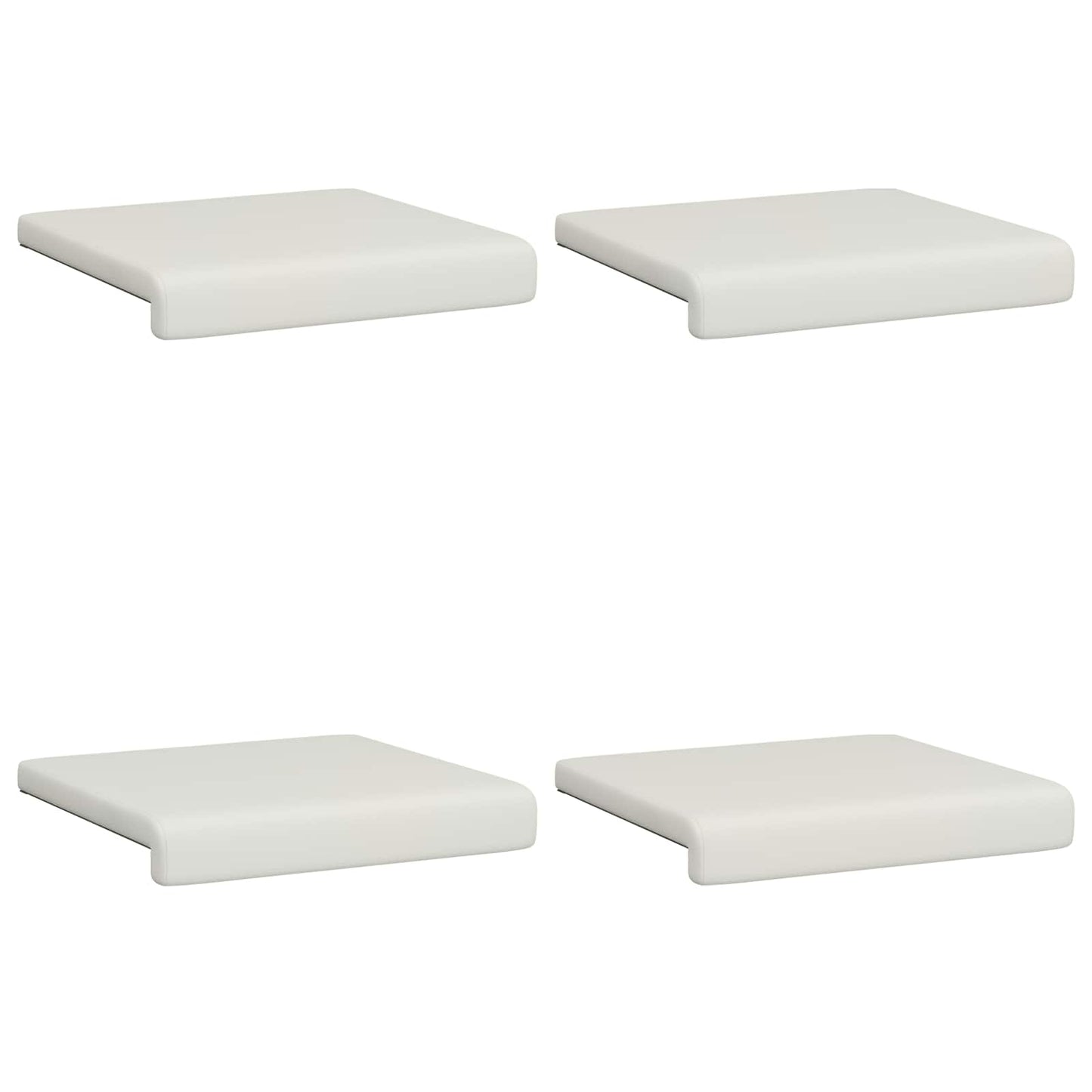 vidaXL Bench Cushion 4 pcs Faux Leather White Depth 35 cm