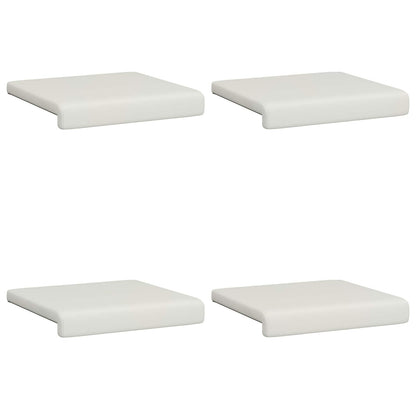 vidaXL Bench Cushion 4 pcs Faux Leather White Depth 35 cm