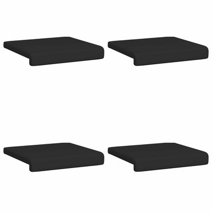vidaXL Bench Cushion 4 pcs Faux Leather Black Depth 35 cm