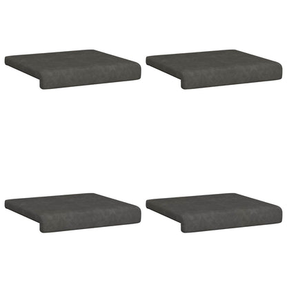 vidaXL Bench Cushion 4 pcs Faux Leather Black Depth 35 cm